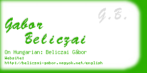 gabor beliczai business card