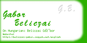 gabor beliczai business card